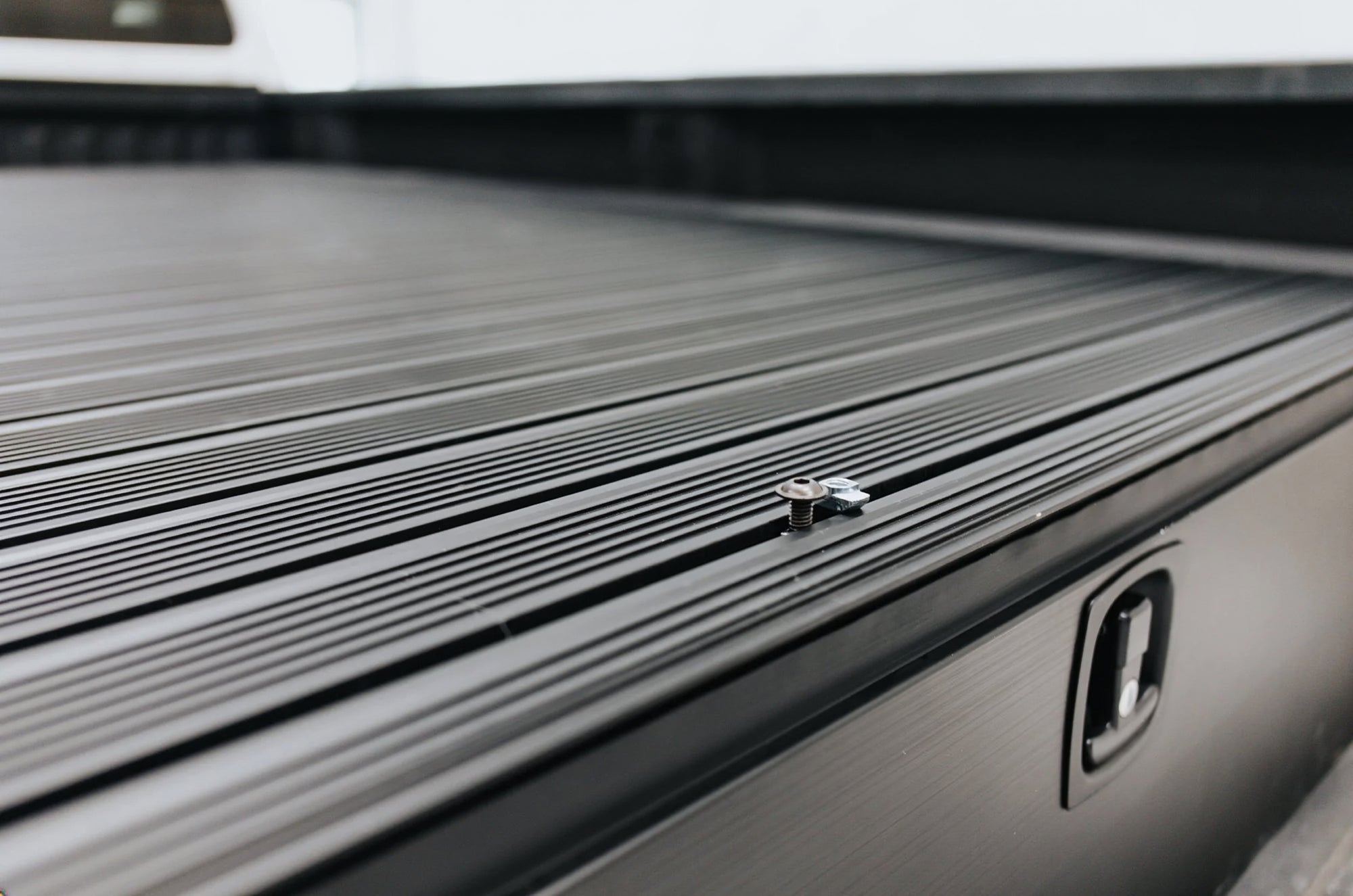 Silver Bullet T-slot platform and clean anodized drawer front detail